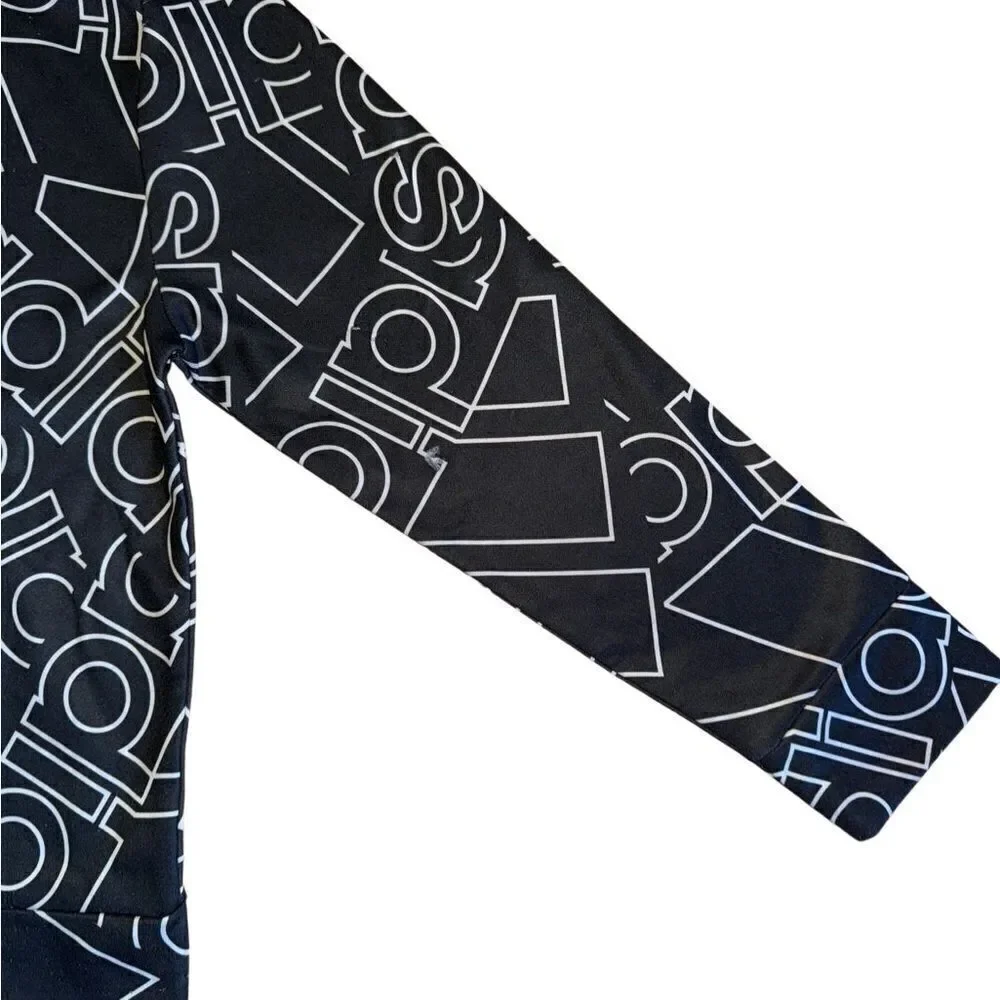 adidas Boys Outline Badge of Sport Hooded Tee - Size Small (8)